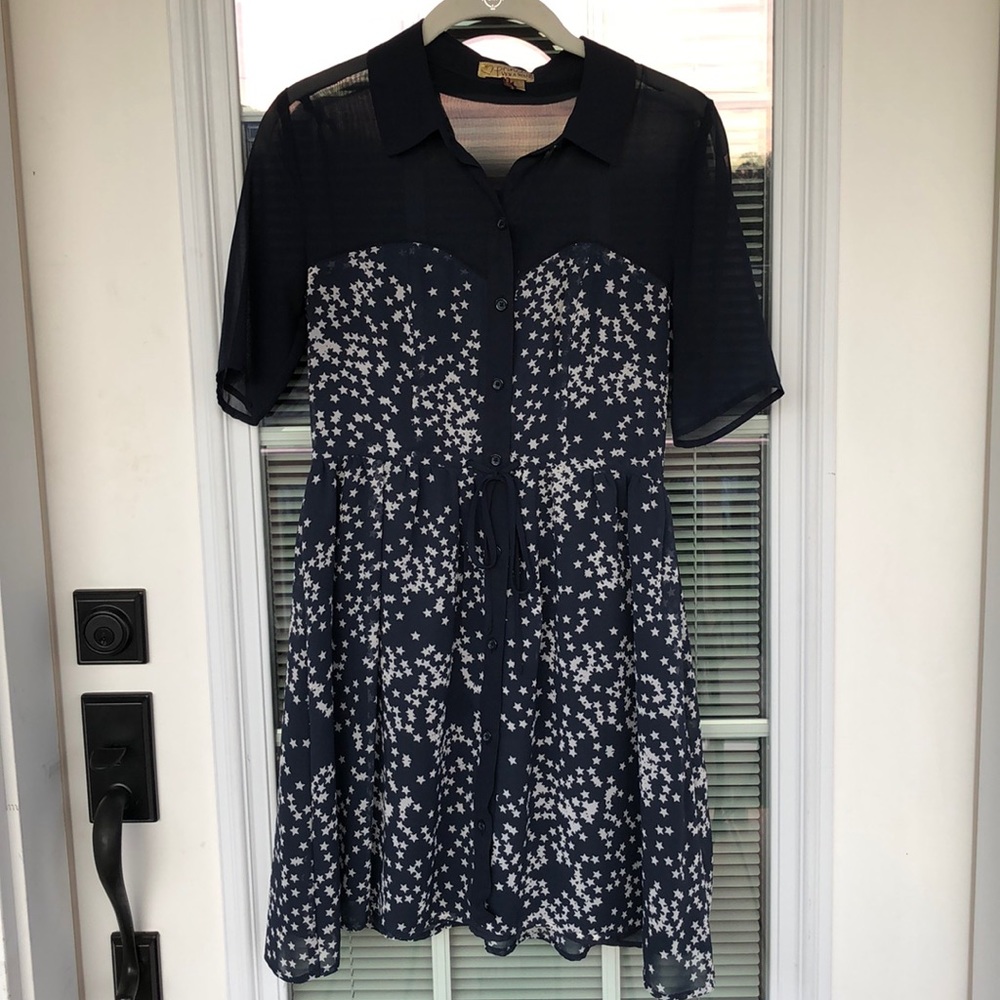 Princess Vera Wang 3 Blue Patriotic Star Dress